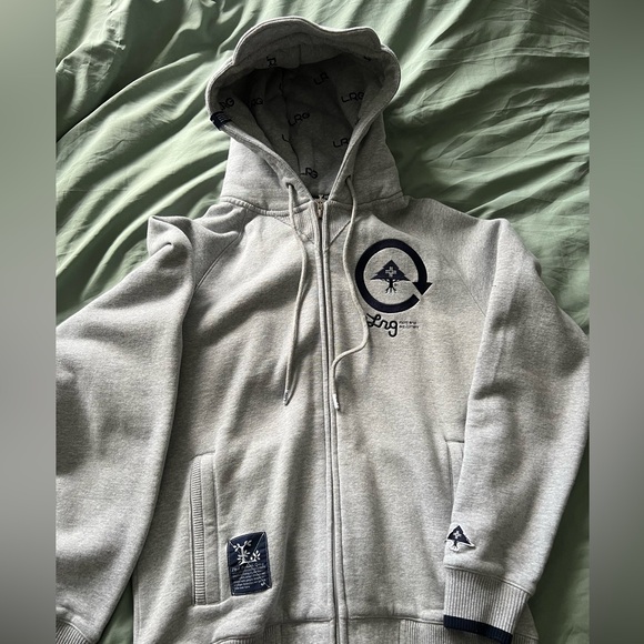 LRG (L-R-G) Grass Roots Zip Up Hoodie Size: Small - Picture 1 of 4